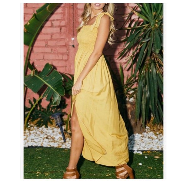 08 Boho  Dress Shoulder tie maxi dress - Picture 2 of 4